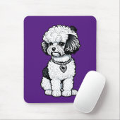 Bichon Frise Mousepad (Mit Mouse)