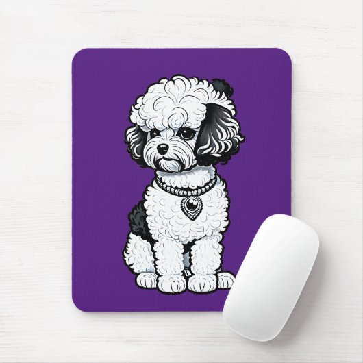 Bichon Frise Mousepad (Mit Mouse)