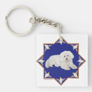 Bichon Frise Muscheln Schlüsselanhänger