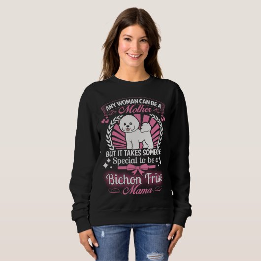 Bichon Frise Mutter Sweatshirt (Vorne ganz)