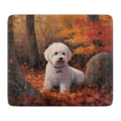 Bichon Frise n Herbstleaves Fall Inspiriert Schneidebrett (Vorderseite)