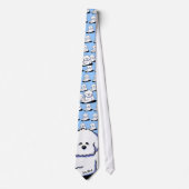 Bichon Frise Neck Tie Krawatte (Vorderseite)