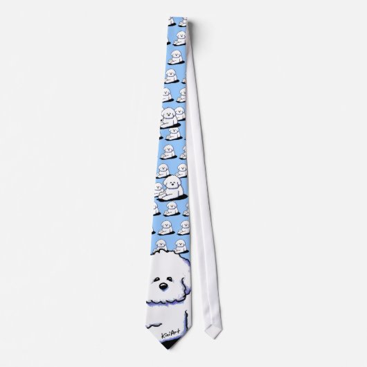 Bichon Frise Neck Tie Krawatte (Vorderseite)