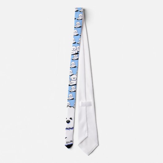 Bichon Frise Neck Tie Krawatte (Rückseite)