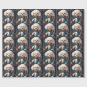 Bichon Frise New Year Geschenkpapier (Flach)
