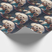 Bichon Frise New Year Geschenkpapier (Ecke)