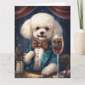 Bichon Frise New Year Karte (Vorderseite)