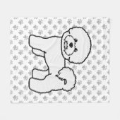 Bichon Frise Niedlich Cartoon Dog Illustration Fleecedecke (Vorderseite (Horizontal))