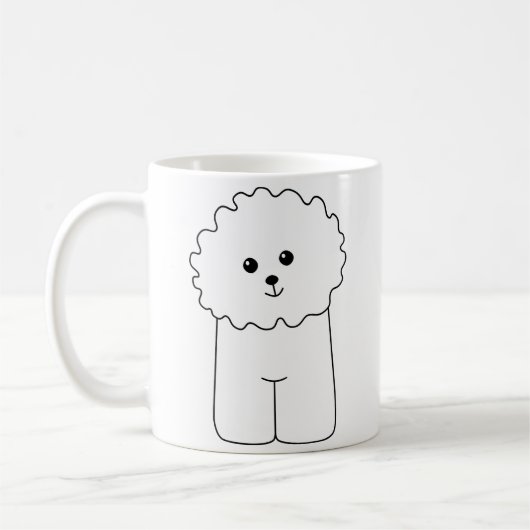Bichon Frise, niedlicher Hund Kaffeetasse (Links)