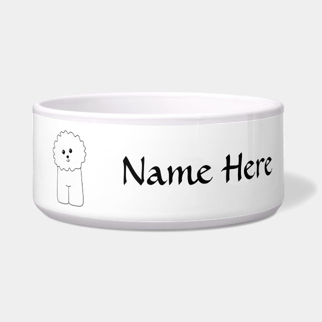 Bichon Frise, niedlicher Hund Napf (Vorderseite)