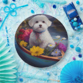 Bichon Frise on a Paddle: Ein Landschaftliches Abe Pappteller (Party)