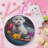 Bichon Frise on a Paddle: Ein Landschaftliches Abe Pappteller (Party)