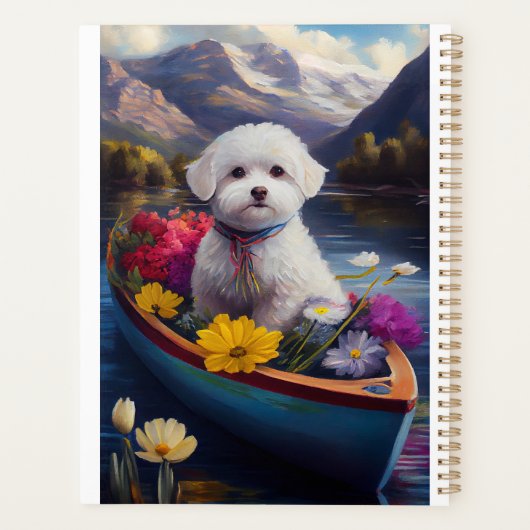 Bichon Frise on a Paddle: Ein Landschaftliches Abe Planer (Rückseite)