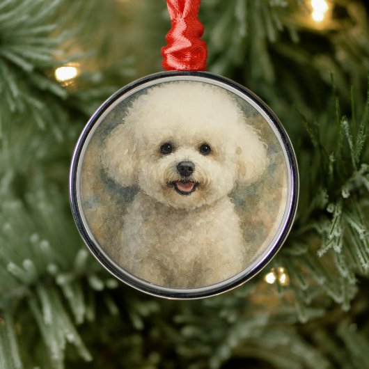 Bichon Frisé Ornament Aus Metall (Baum)