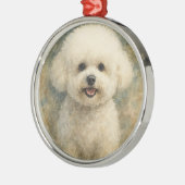 Bichon Frisé Ornament Aus Metall (Links)