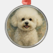 Bichon Frisé Ornament Aus Metall (Vorne)