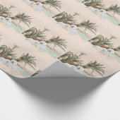 Bichon Frise Palmy Beach Geschenkpapier (Ecke)