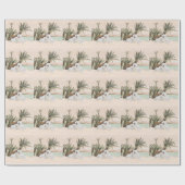 Bichon Frise Palmy Beach Geschenkpapier (Flach)