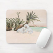 Bichon Frise Palmy Beach Mousepad (Mit Mouse)