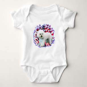 Bichon Frise Patriot Baby Strampler