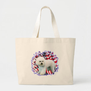 Bichon Frise Patriot Jumbo Stoffbeutel