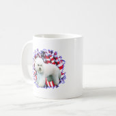 Bichon Frise Patriot Kaffeetasse (Vorderseite Links)