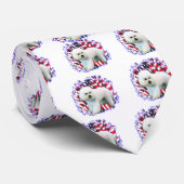 Bichon Frise Patriot Krawatte (Gerollt)