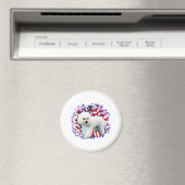 Bichon Frise Patriot Magnet (In Situ (Geschirrspüler))