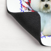 Bichon Frise Patriot Mousepad (Ecke)