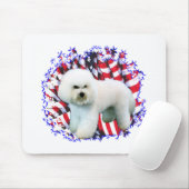 Bichon Frise Patriot Mousepad (Mit Mouse)