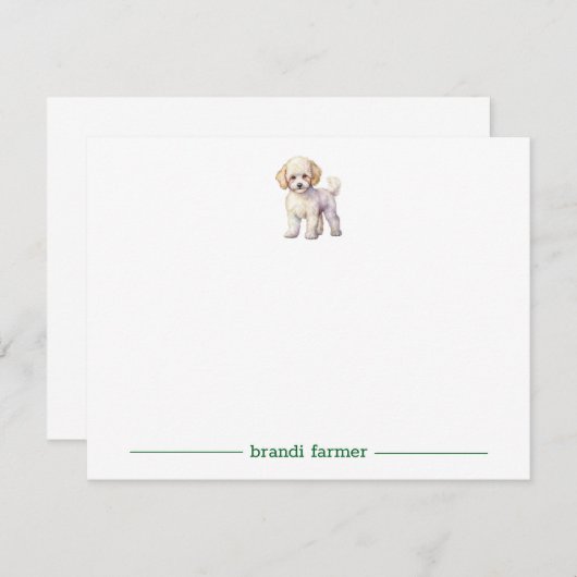 Bichon Frise Personalisierte Mitteilungskarten (Vorne/Hinten)