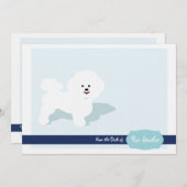 Bichon Frise Personalisierte Stationierung Einladung (Vorne/Hinten)