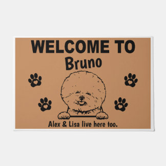 Bichon Frise Personalized Door Mat Doormat  Fußmatte