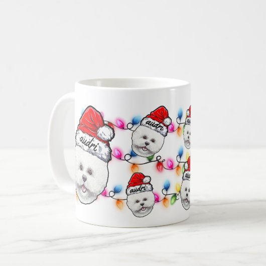 Bichon Frise Pet Hund Niedlich Hund Lover Hunde Pe Kaffeetasse (Vorderseite Links)