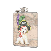 Bichon Frise Pirate Flachmann (Links)