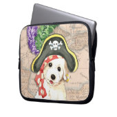 Bichon Frise Pirate Laptopschutzhülle (Vorderseite Links)
