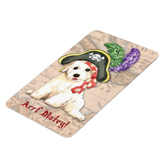 Bichon Frise Pirate Magnet (Linke Seite)