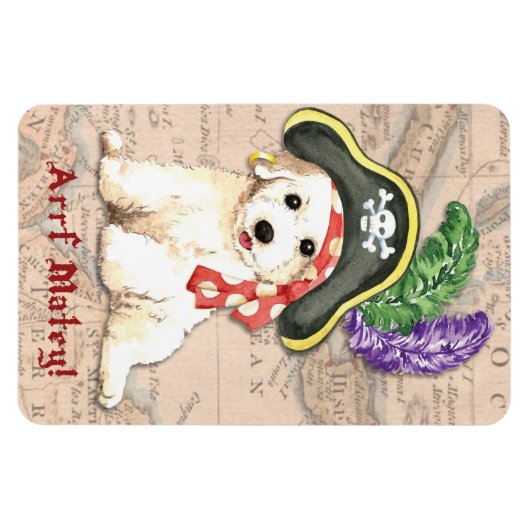 Bichon Frise Pirate Magnet (Horizontal)