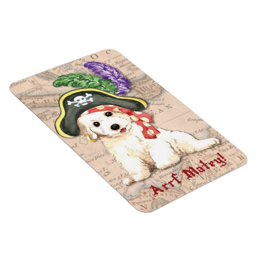 Bichon Frise Pirate Magnet (Rechte Seite)