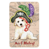 Bichon Frise Pirate Magnet (Vertikal)