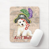 Bichon Frise Pirate Mousepad (Mit Mouse)