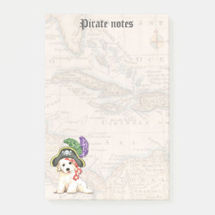Bichon Frise Pirate Post-it Klebezettel