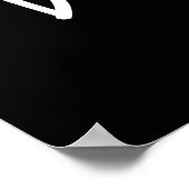 Bichon Frise Pop Art Minimalist Chic Black & White Poster (Ecke)