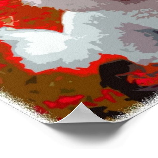 Bichon Frise Pop Art Prints Poster (Ecke)