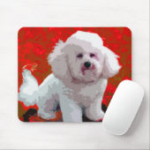 Bichon Frise Pop-Kunst Mousepad (Mit Mouse)