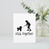 Bichon Frise Postkarte (Stehend Vorderseite)