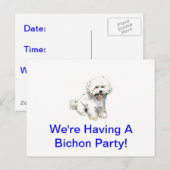Bichon Frise Postkarte (Vorne/Hinten)