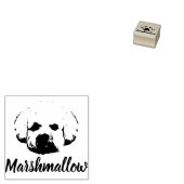 Bichon Frise Print Individuelle Name Signature Woo Gummistempel (Stempel)