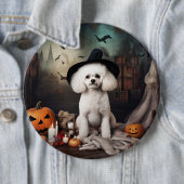 Bichon Frise Pumpkins Halloween Beängstigend Button (Beispiel)