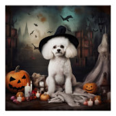 Bichon Frise Pumpkins Halloween Beängstigend Poster (Vorderseite)